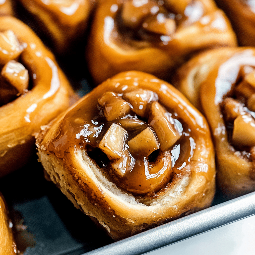 Caramel Apple Cinnamon Rolls