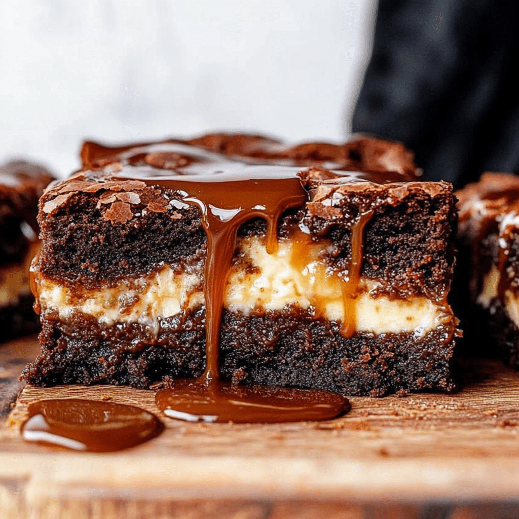 Caramel Cheesecake Nutella Brownies