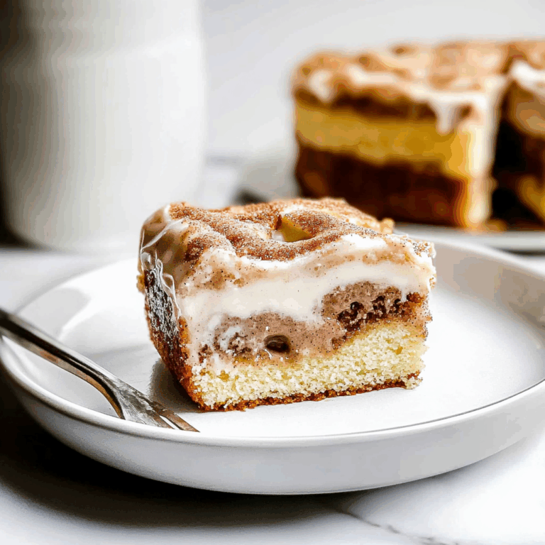 Cinnamon Roll Poke Cake