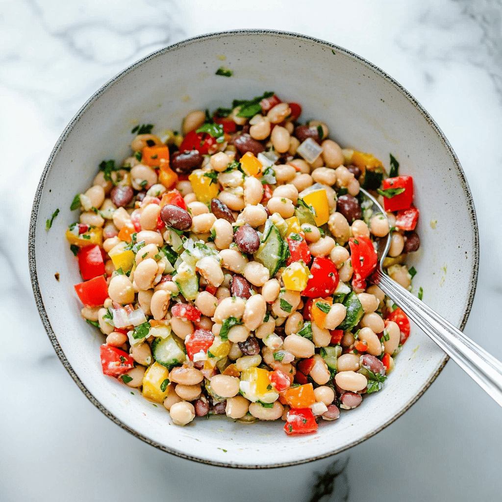 Colourful Rainbow Bean Salad Recipe
