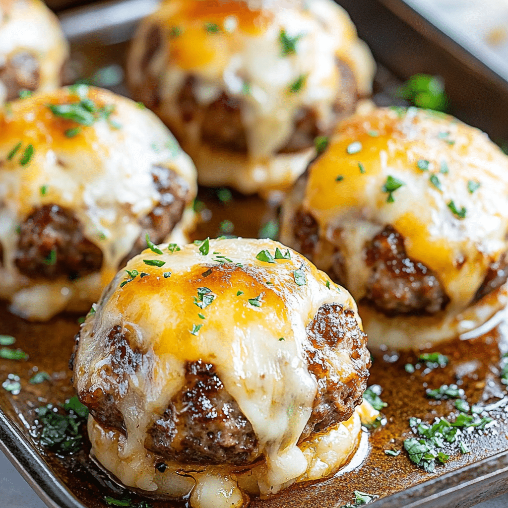 Garlic Parmesan Cheeseburger Bombs