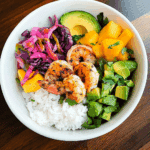 Shrimp Avocado Mango Bowls