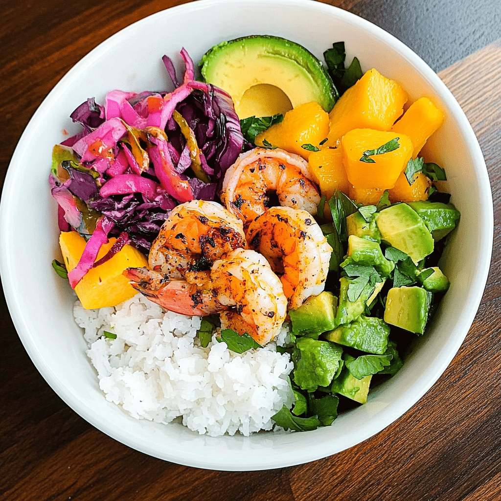 Shrimp Avocado Mango Bowls
