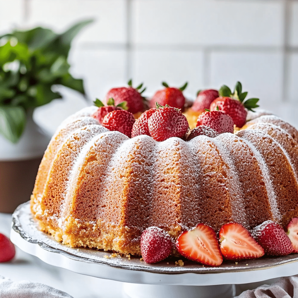 Strawberry Cheesecake Bundt Cake