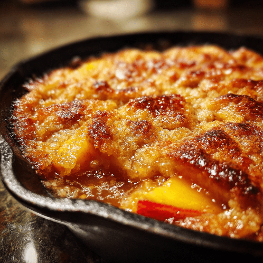 Cast Iron Peach Cobbler