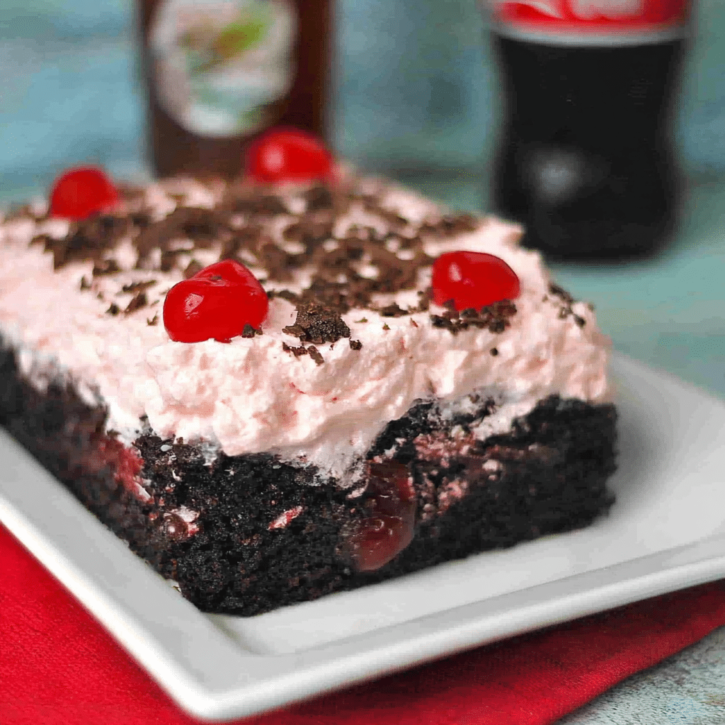 Cherry Dr. Pepper Chocolate Cake with Cherry Frosting