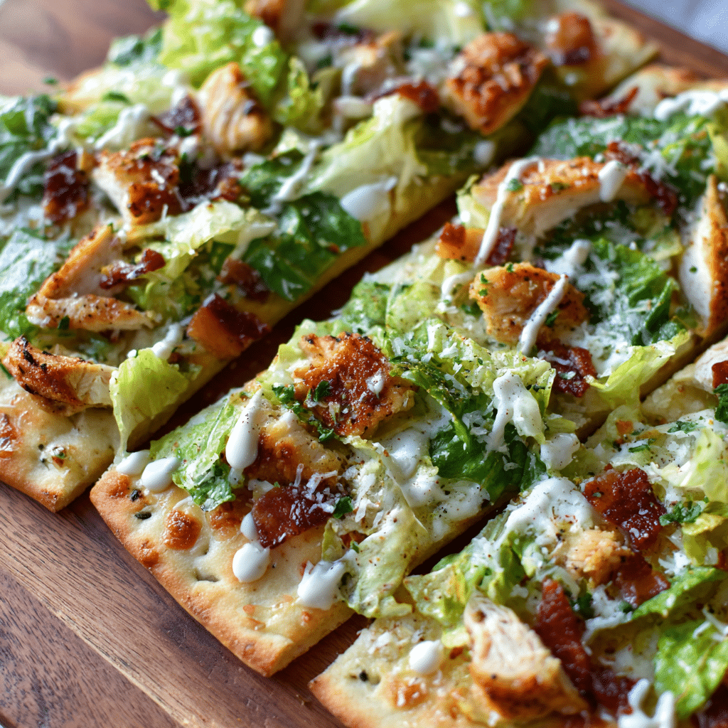 Chicken Caesar Flatbreads
