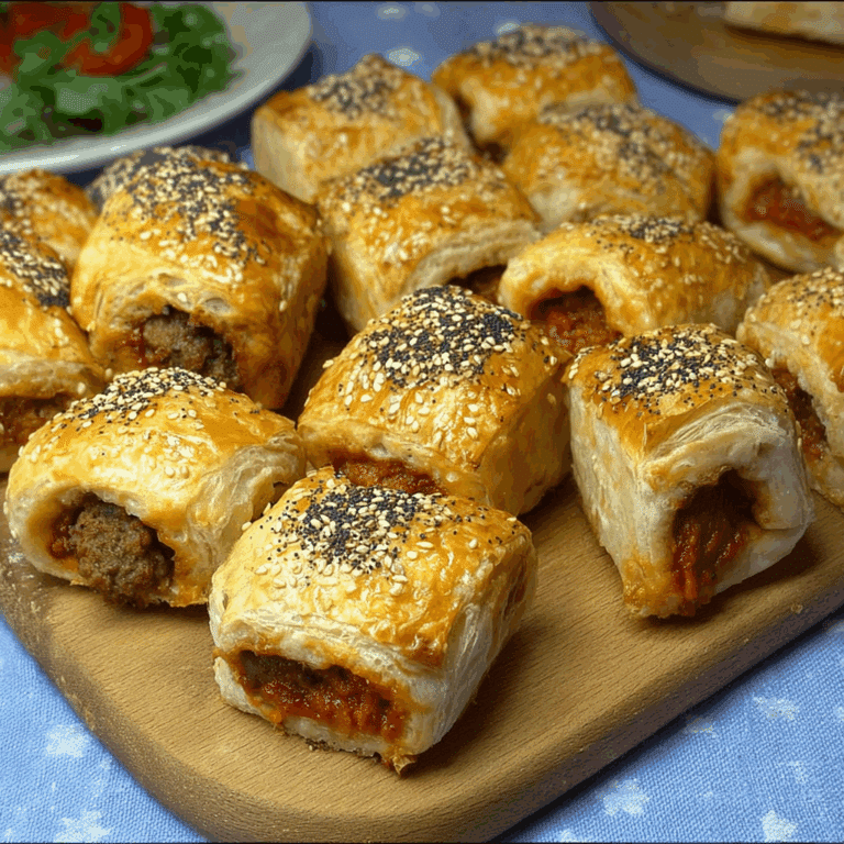 Chorizo Sausage Rolls with Puff Pastry