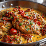 Creamy Sun Dried Tomato Chicken Skillet