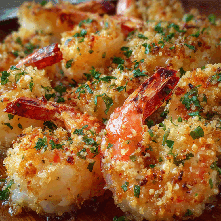 Crispy Baked Shrimp with Garlic Parmesan Topping