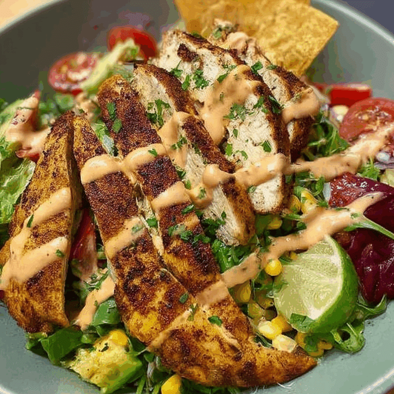 Grilled Chicken Salad with Chipotle Mayo Dressing