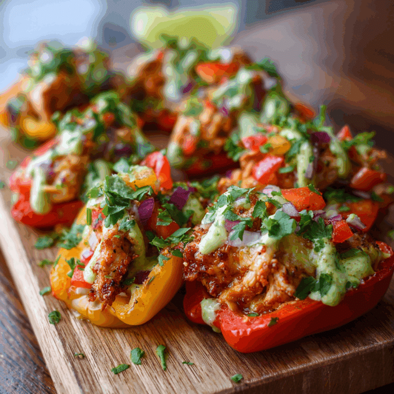 Healthy Chicken Nachos on Mini Bell Peppers