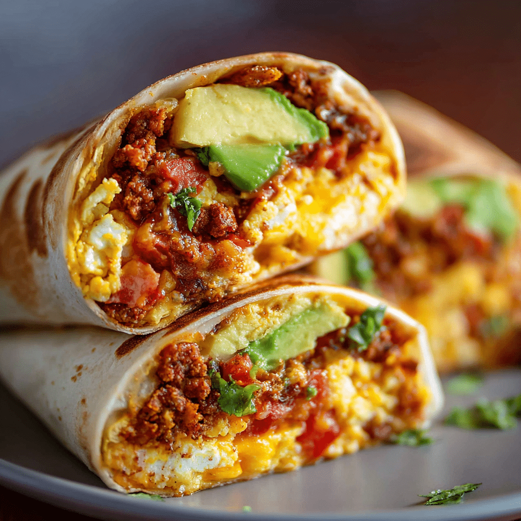 High Protein Breakfast Burritos