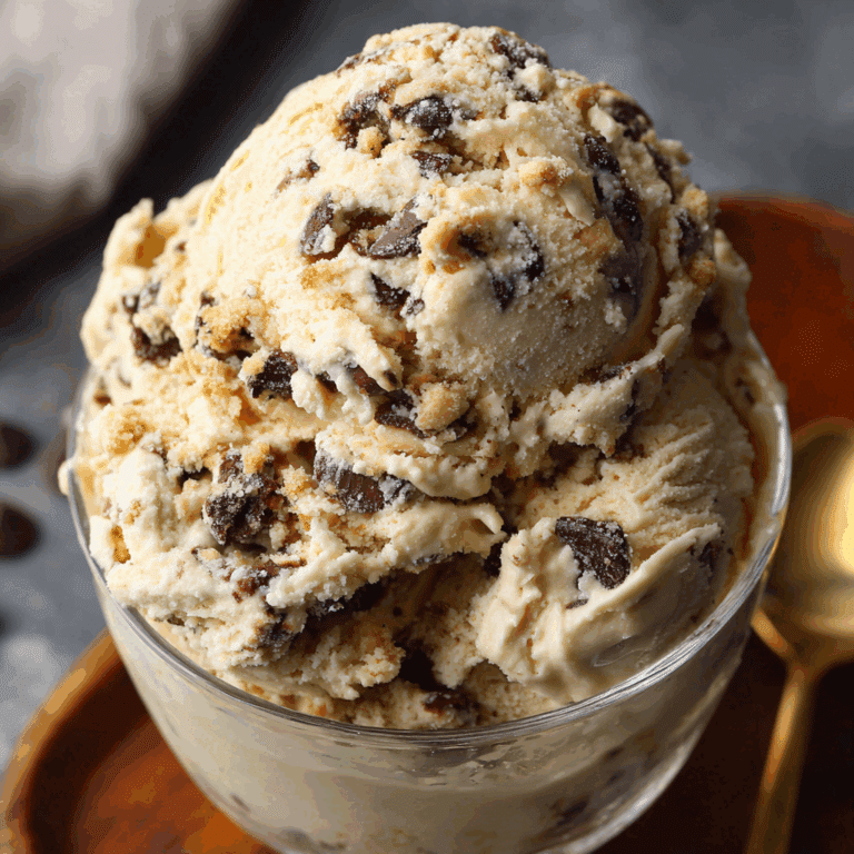 Homemade Chocolate Chip Cookie Dough Ice Cream