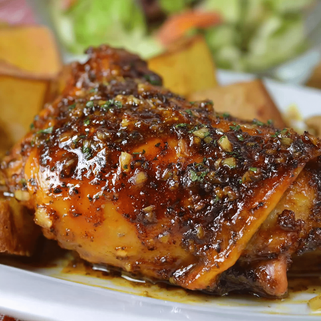 Honey Garlic Slow Cooker Chicken Thighs