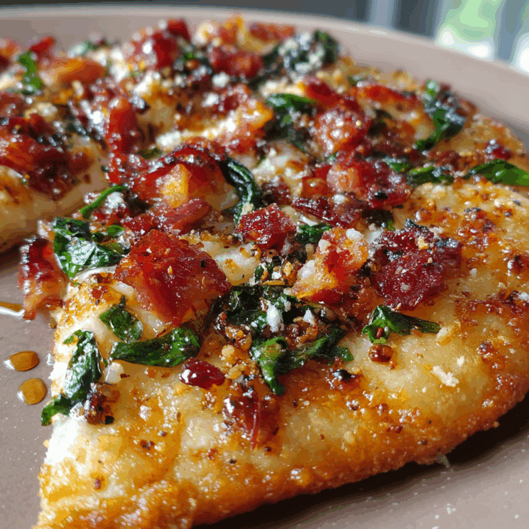 Hot Honey Garlic Flatbread Pizza