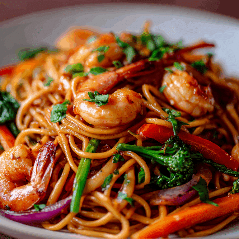 Instant Pot Shrimp Lo Mein with Veggies