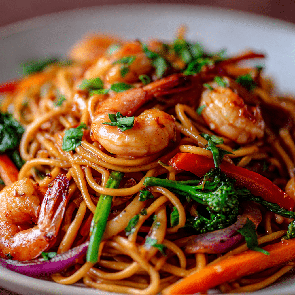 Instant Pot Shrimp Lo Mein with Veggies