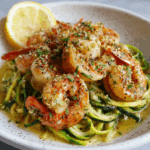 Lemon Garlic Butter Shrimp with Zoodles