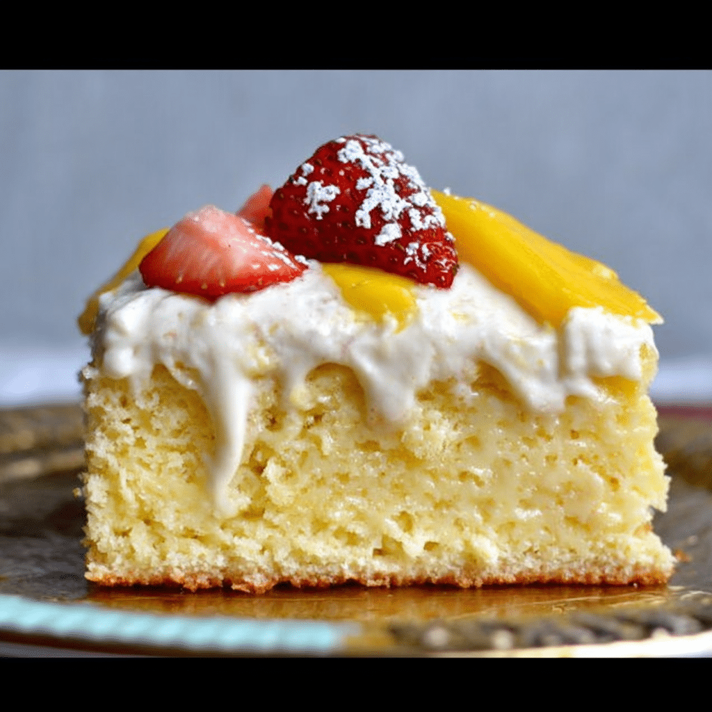 Mango Lassi Tres Leches Cake