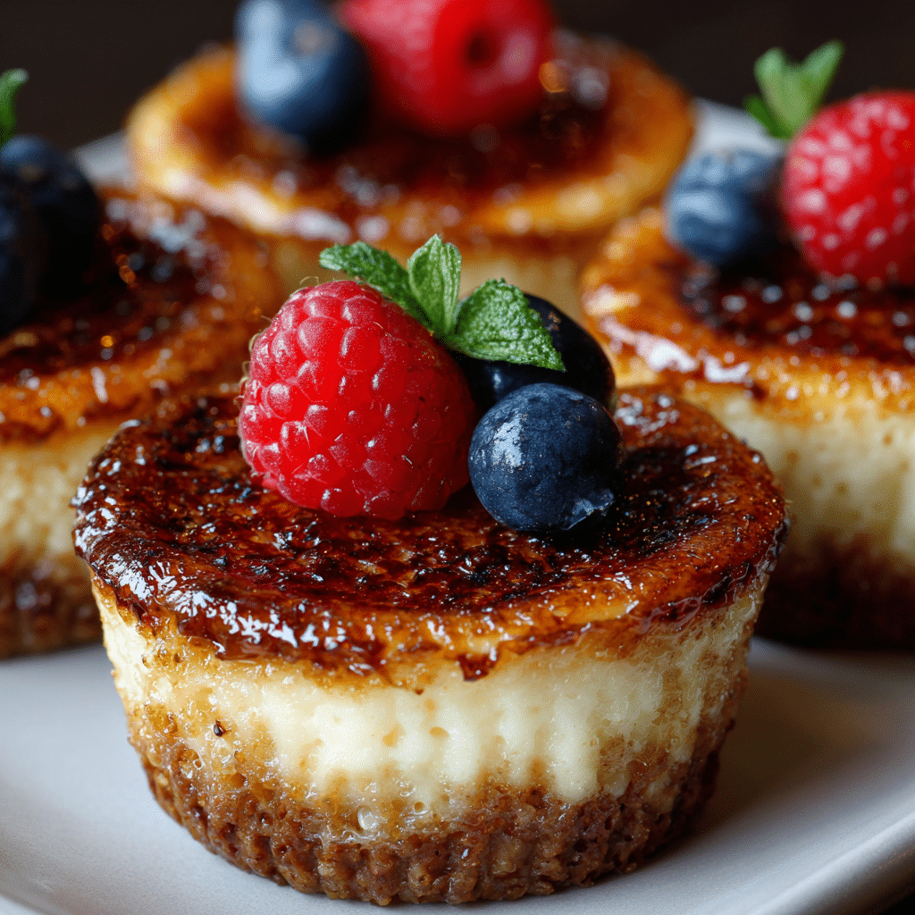 Mini Crème Brûlée Cheesecakes