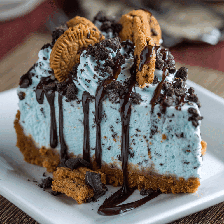 No Bake Cookie Monster Cheesecake