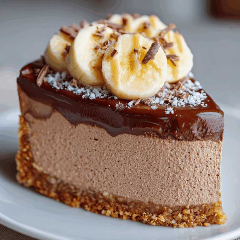 No Bake Nutella Banana Cheesecake