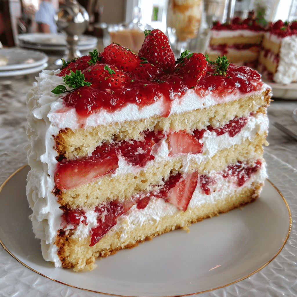 Southern Strawberry Punch Cake Dessert