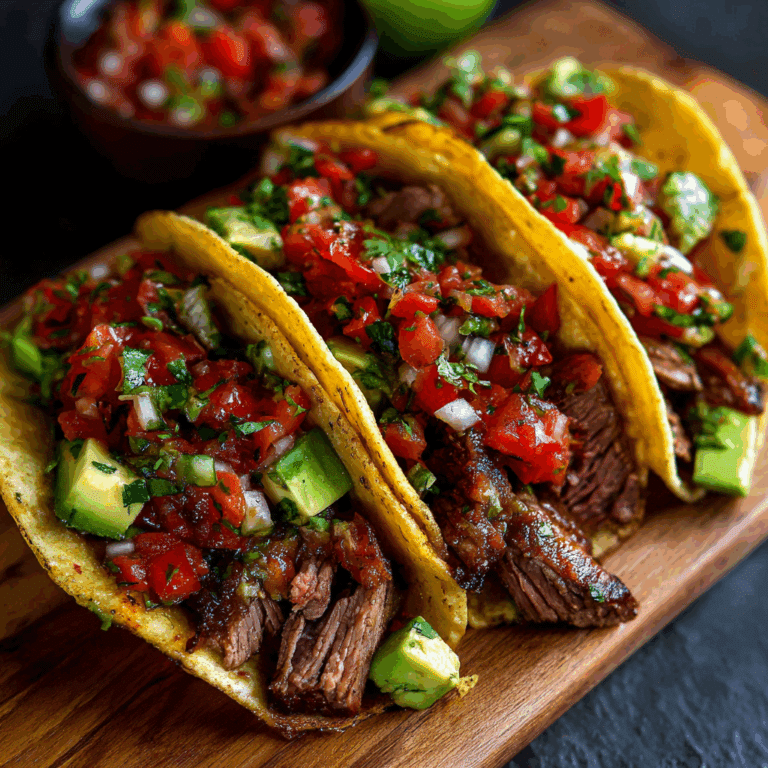 Steak Tacos with Fresh Salsa & Avocado