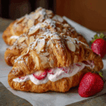 Strawberry Almond Cream Filled Croissants