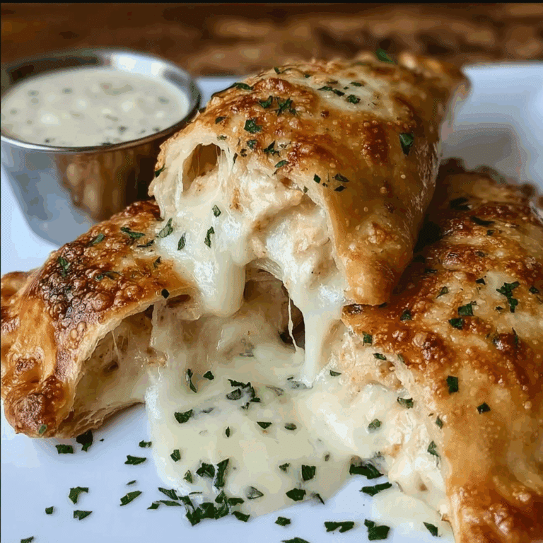 Air Fryer Chicken Alfredo Calzones