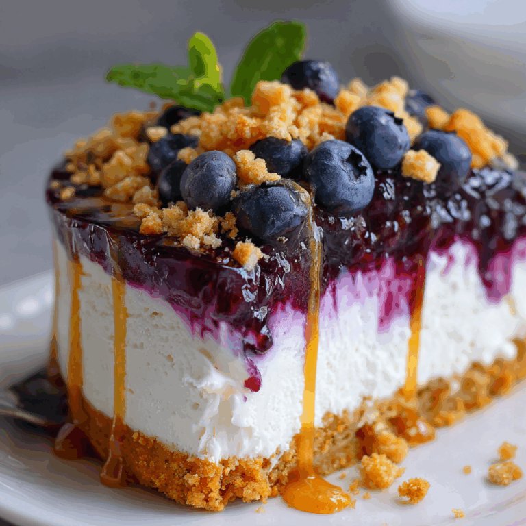 Blueberry Peach Cheesecake