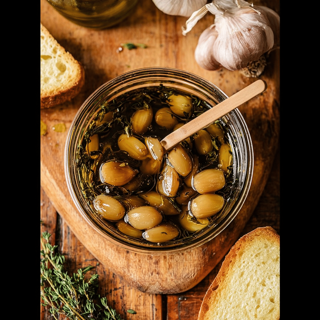 Garlic Confit with Thyme and Olive Oil