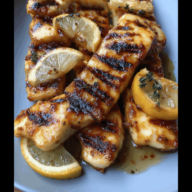 Grilled Halloumi Skewers with Lemon & Thyme