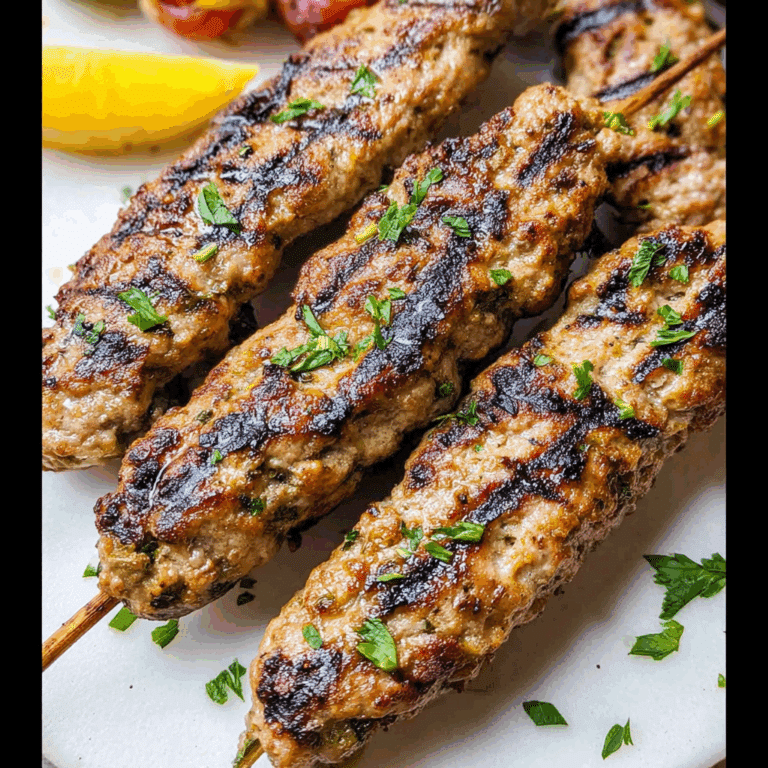 Grilled Kafta Kebabs