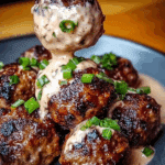 Korean BBQ Meatballs with Spicy Mayo Dip