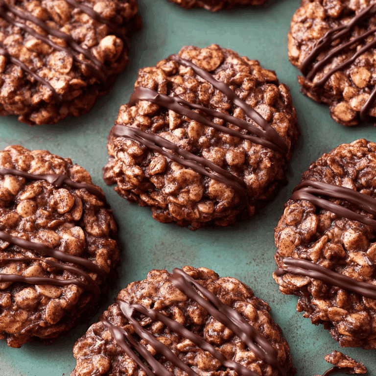No-Bake Chocolate Rice Krispie Cookies