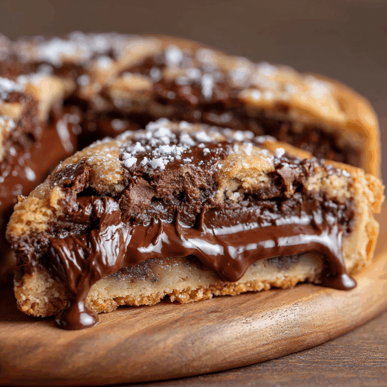Nutella Stuffed Cookie Pie