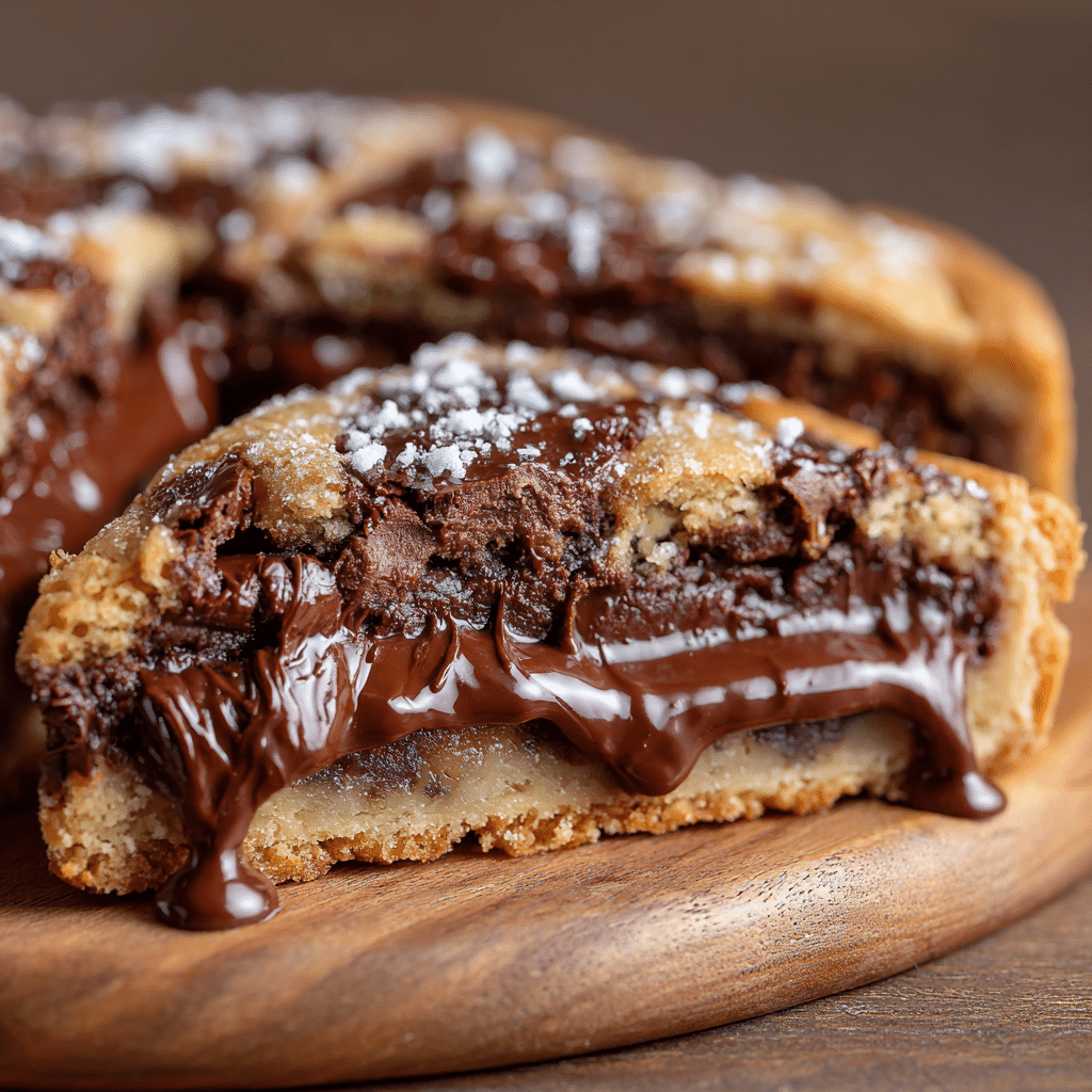 Nutella Stuffed Cookie Pie
