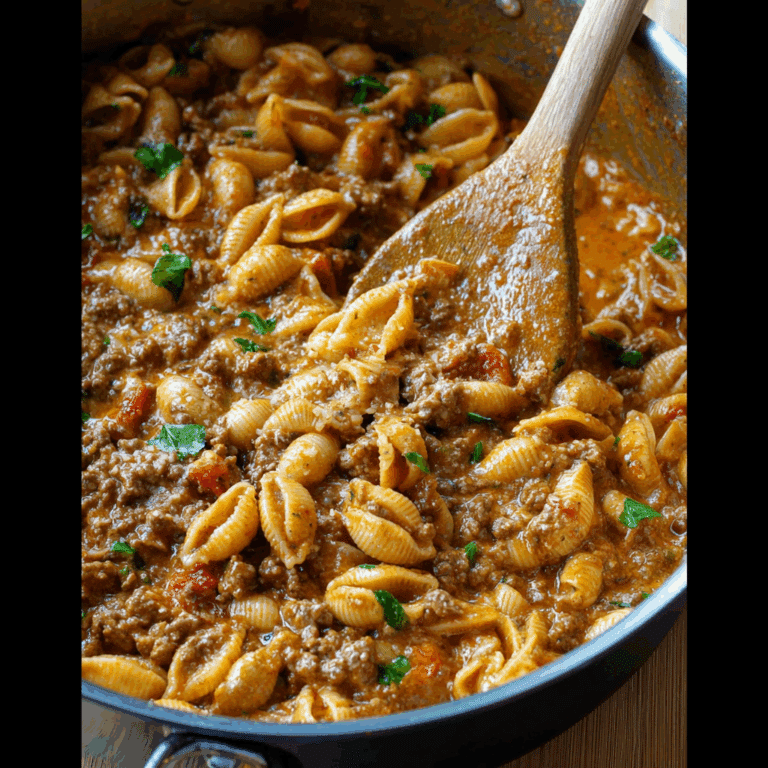 One-Pot Cheesy Beef Ranch Pasta