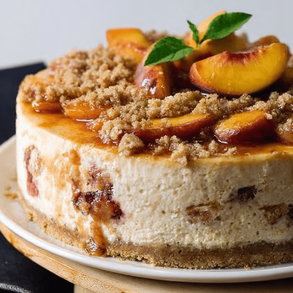 Peach Cobbler Cheesecake