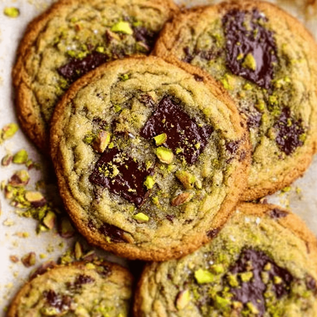 Pistachio Chocolate Chunk Cookies