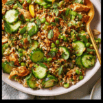 Rice Chicken Salad with Lemon Tahini