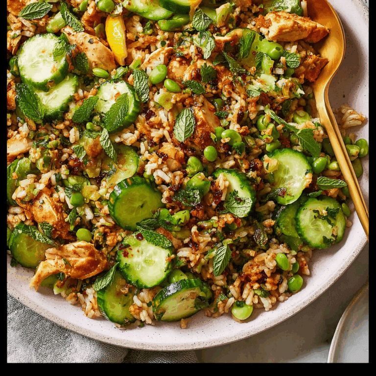 Rice Chicken Salad with Lemon Tahini