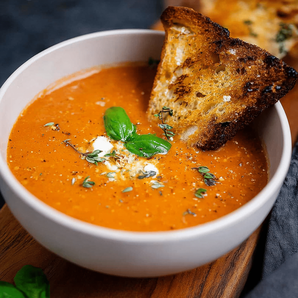 Roasted Garlic Tomato Soup