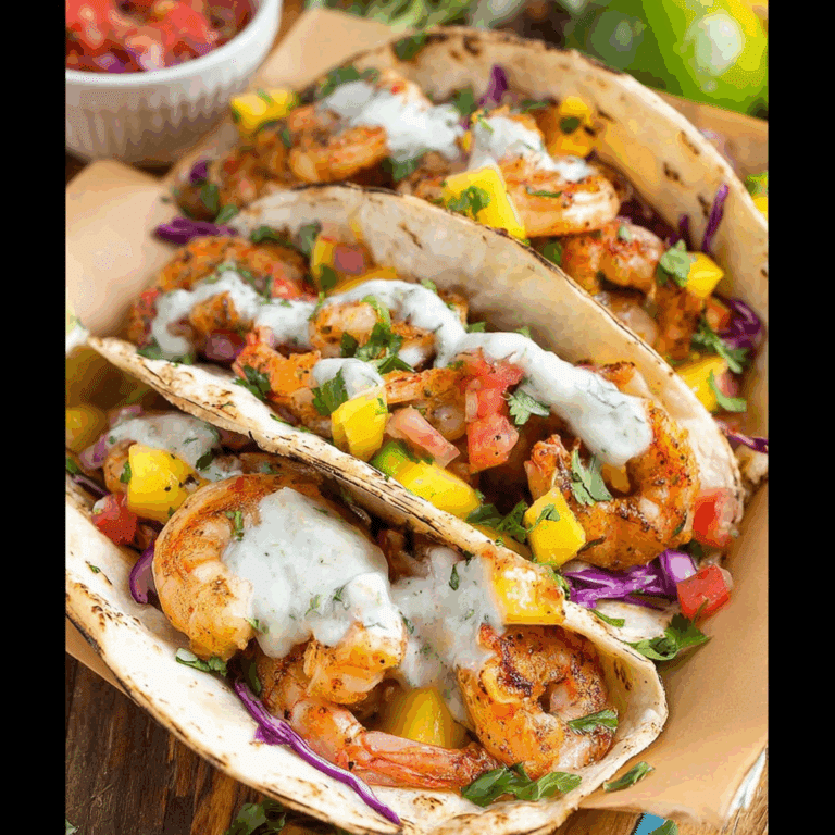 Shrimp Tacos with Creamy Sauce