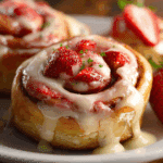 Strawberry Cheesecake Cinnamon Rolls
