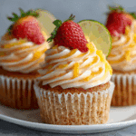 Strawberry Mango Margarita Cupcakes