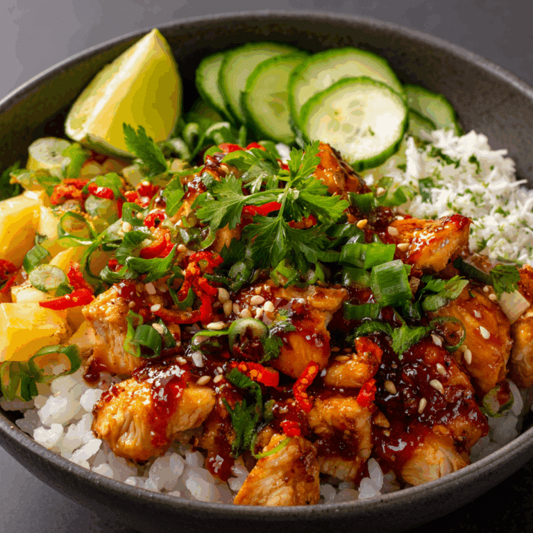 Sweet Chili Chicken Bowl with Coconut Lime