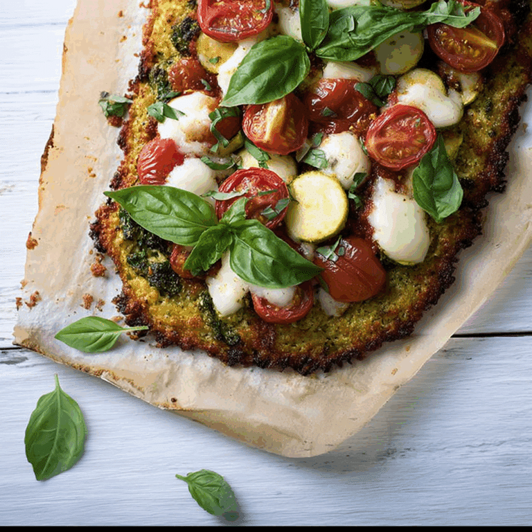 Zucchini Pizza with Fresh Basil